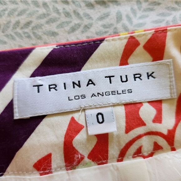 TRINA TURK Women's California Mini Skirt Lined Pockets Sunny Spirit size 0 - Picture 2 of 10